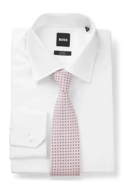 Silk-blend tie with micro pattern