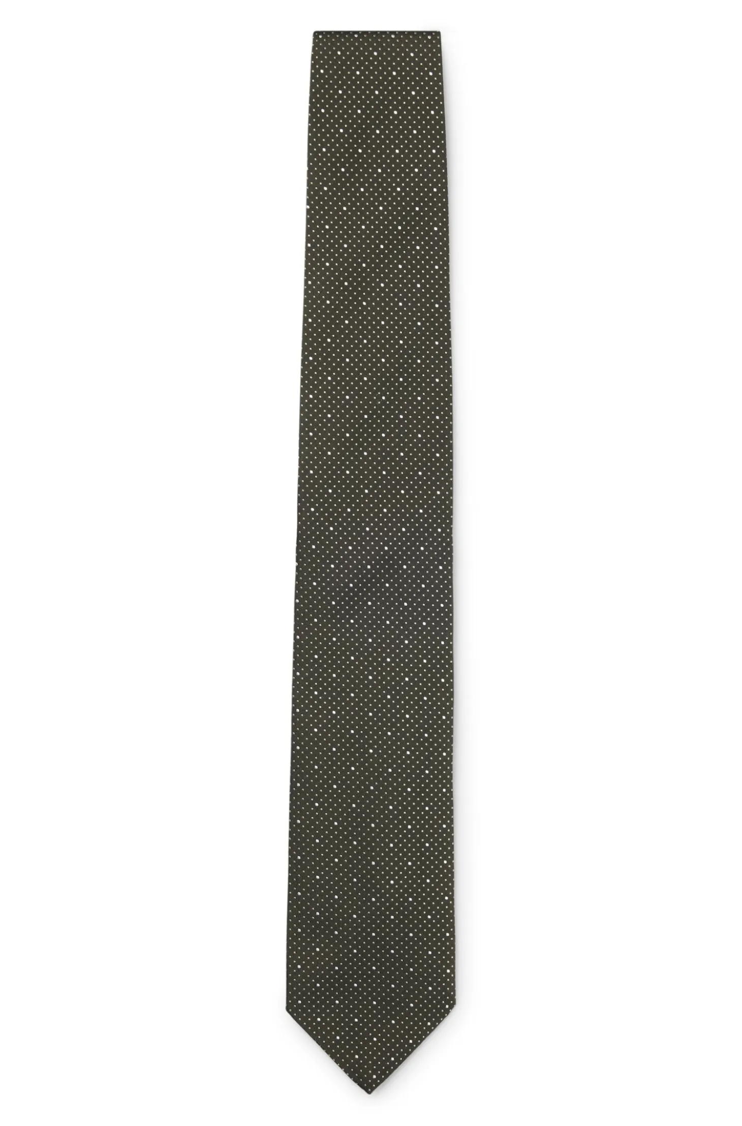 Silk-blend tie with micro pattern