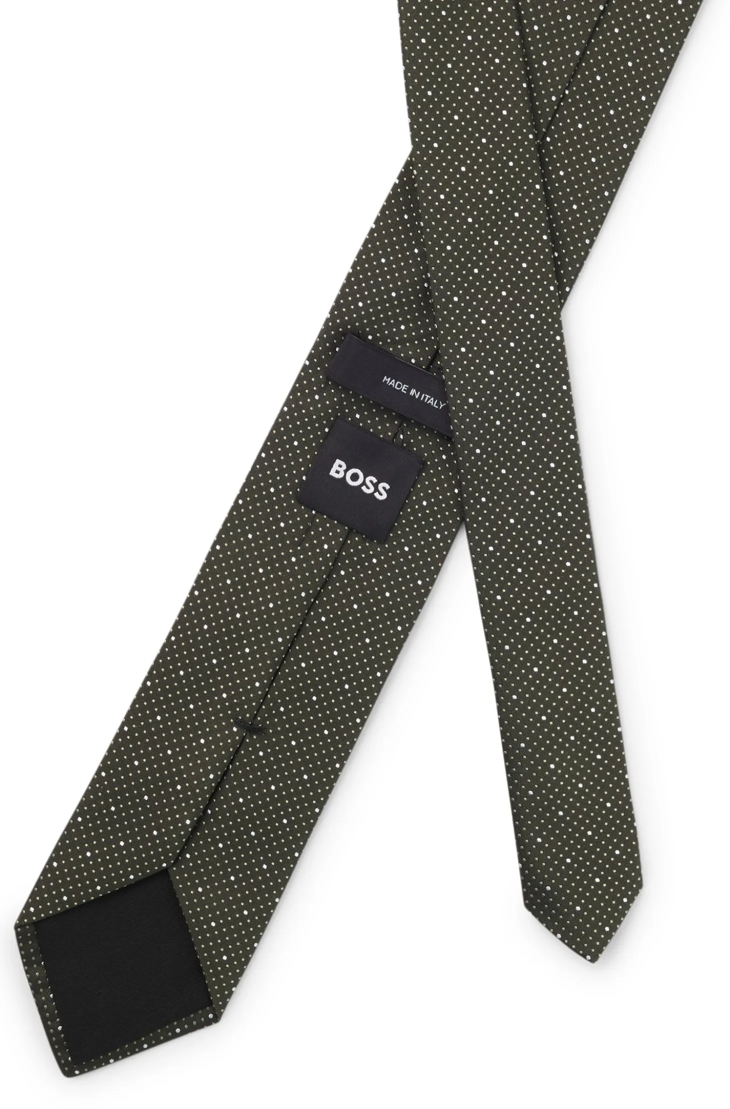 Silk-blend tie with micro pattern
