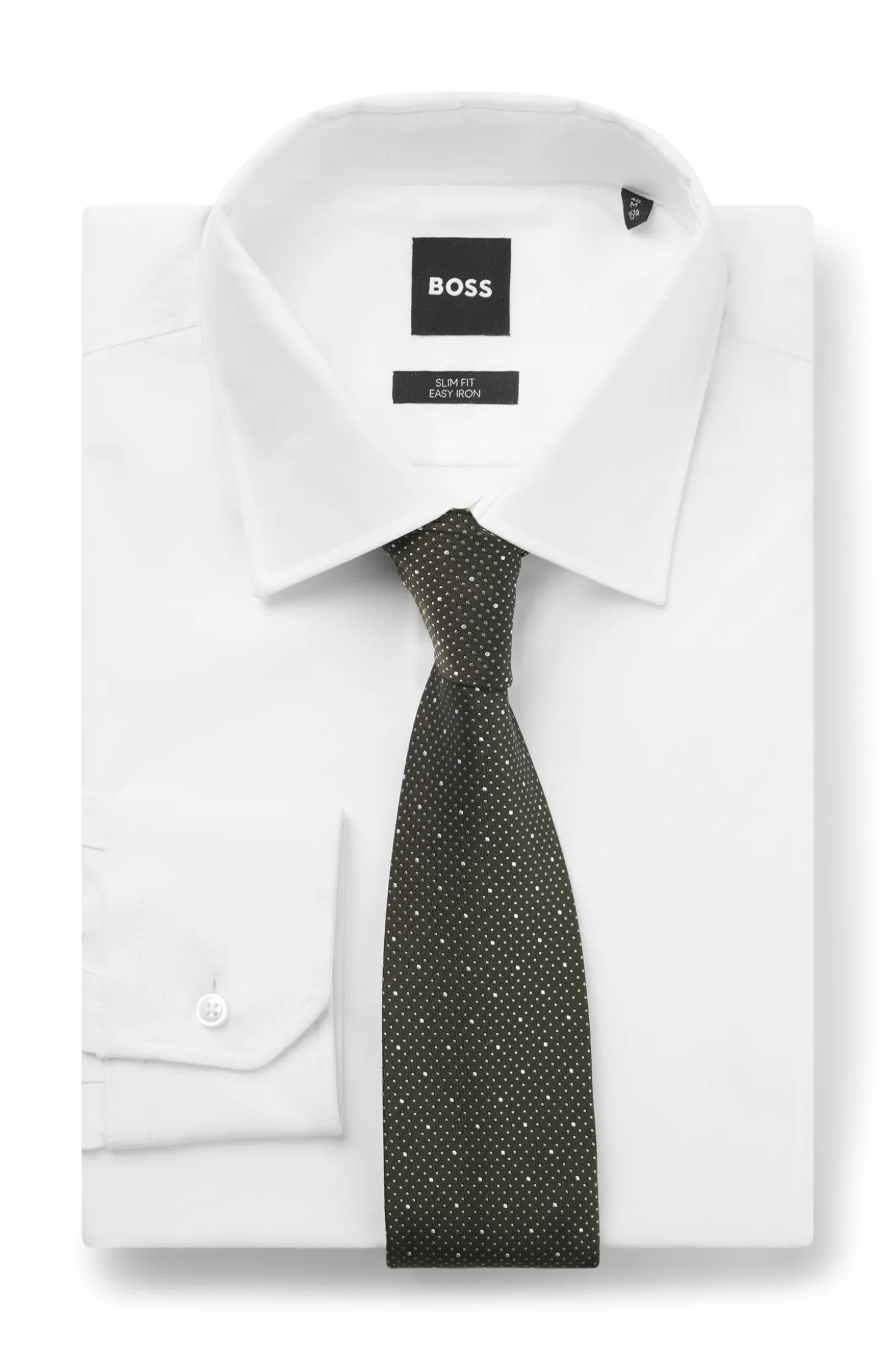 Silk-blend tie with micro pattern