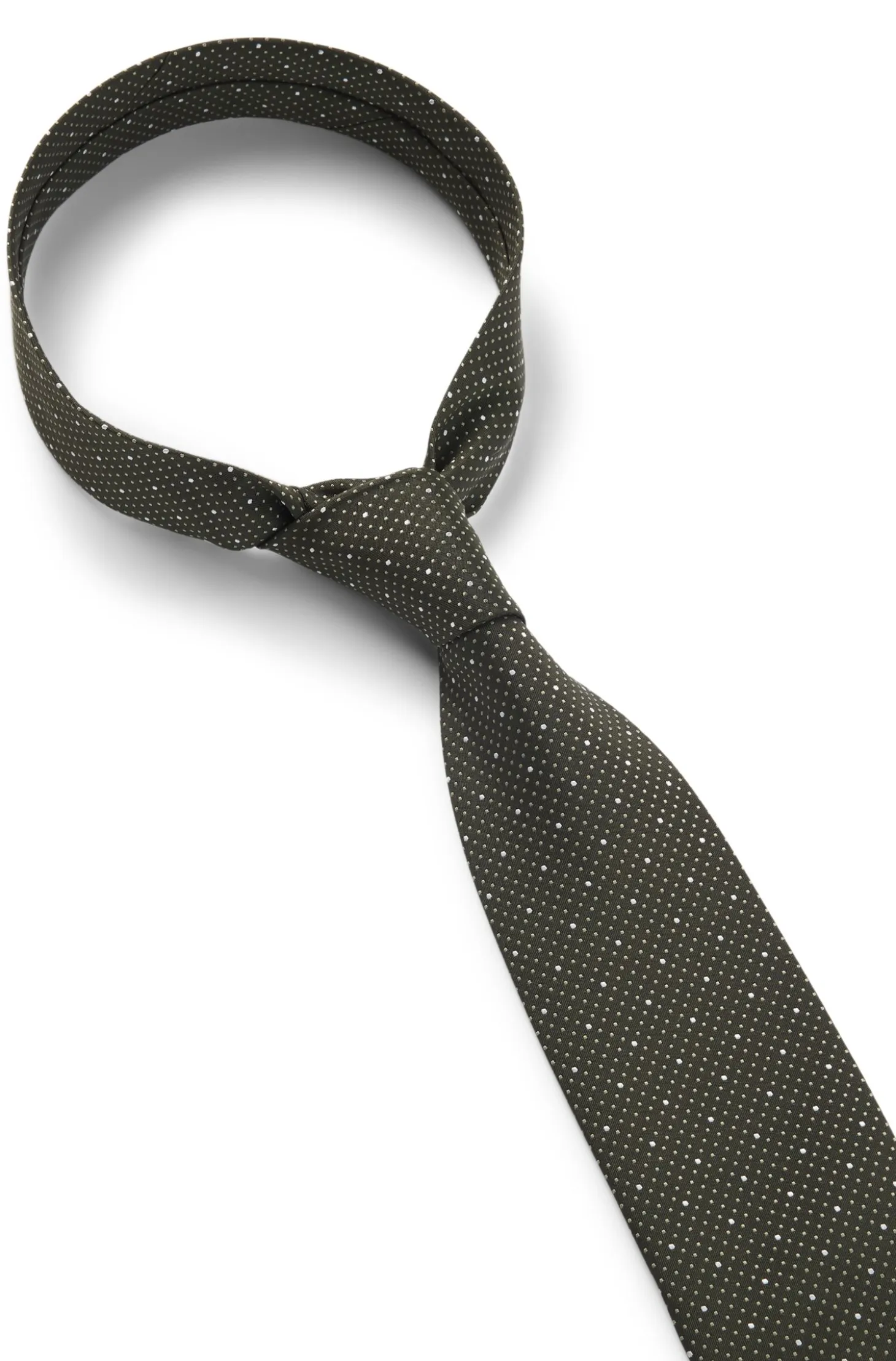 Silk-blend tie with micro pattern