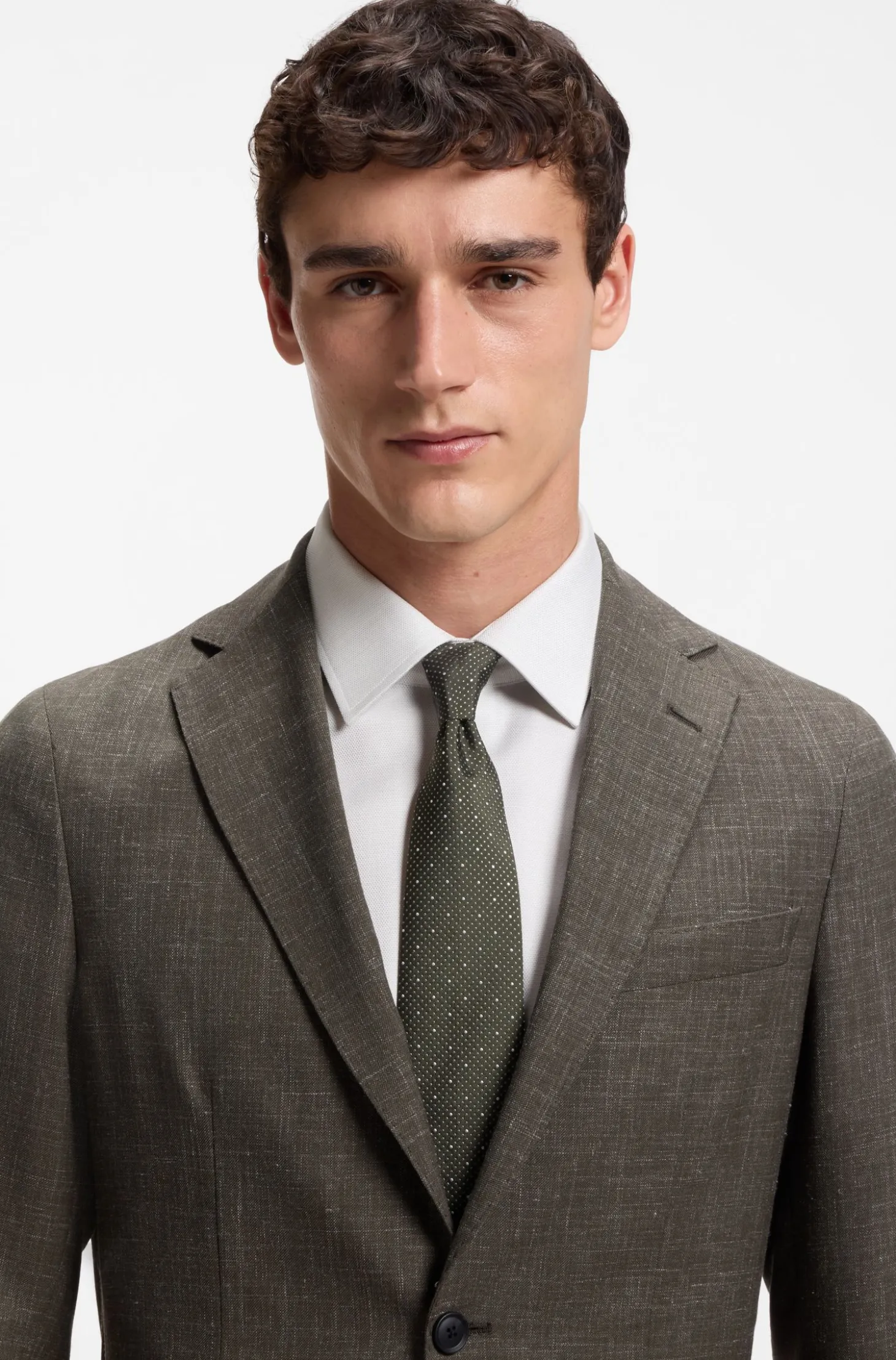 Silk-blend tie with micro pattern
