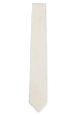 Silk-blend tie with paisley jacquard