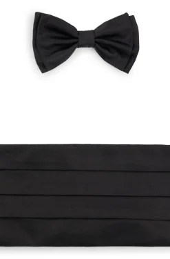 Silk bow tie and cummerbund gift set