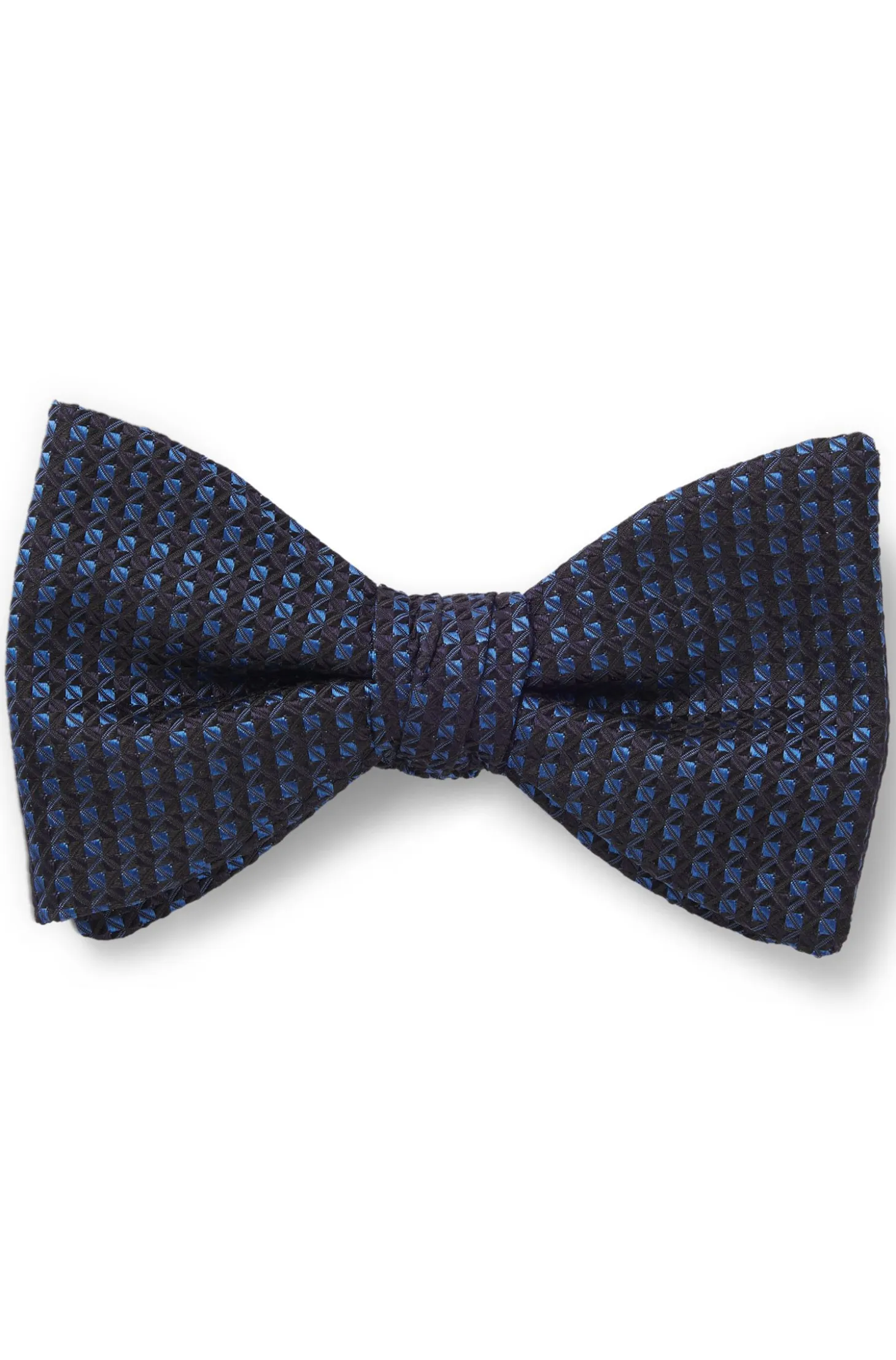 Silk bow tie with jacquard pattern