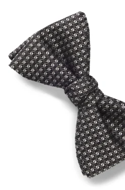 Silk bow tie with jacquard pattern