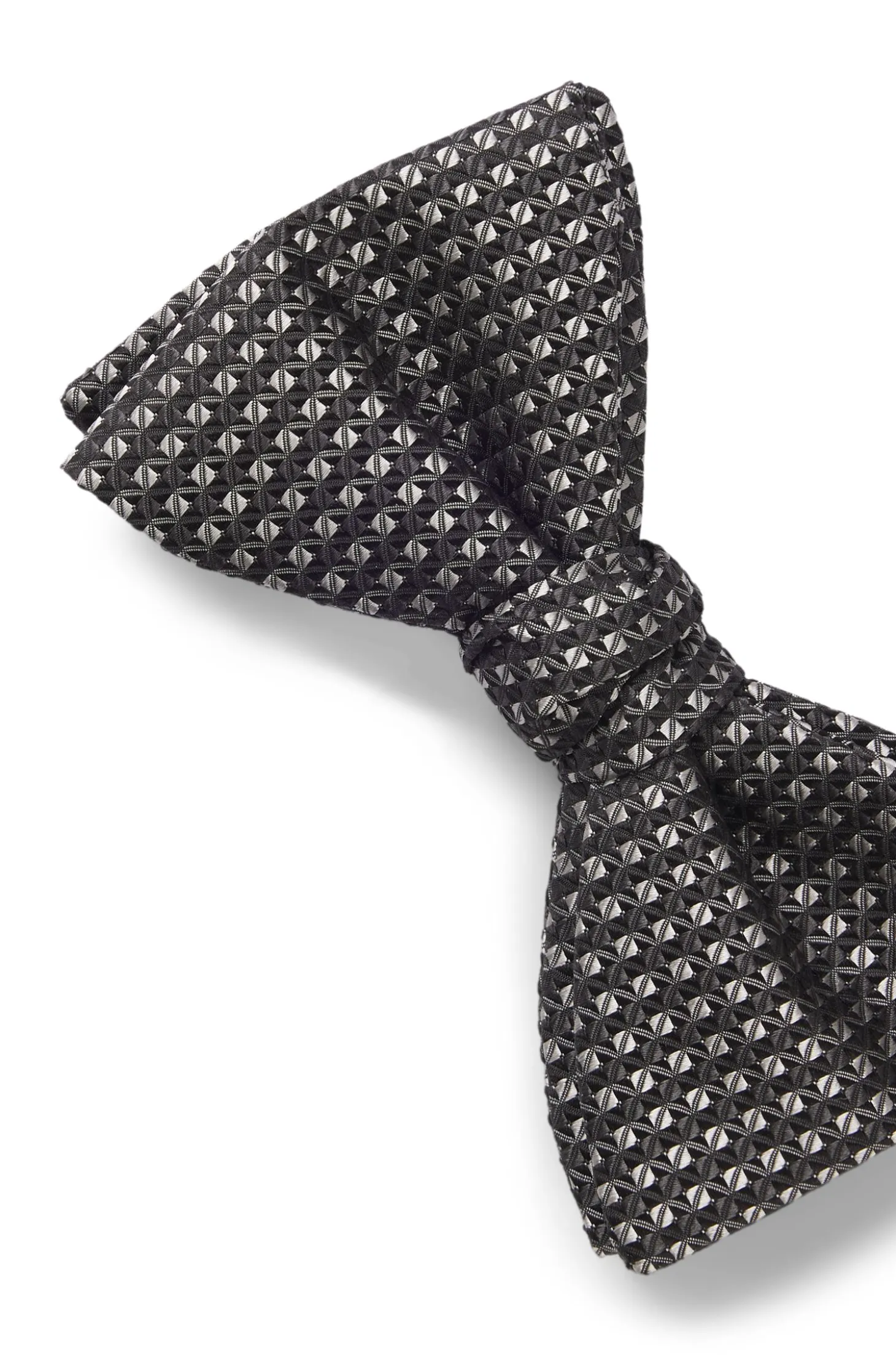 Silk bow tie with jacquard pattern