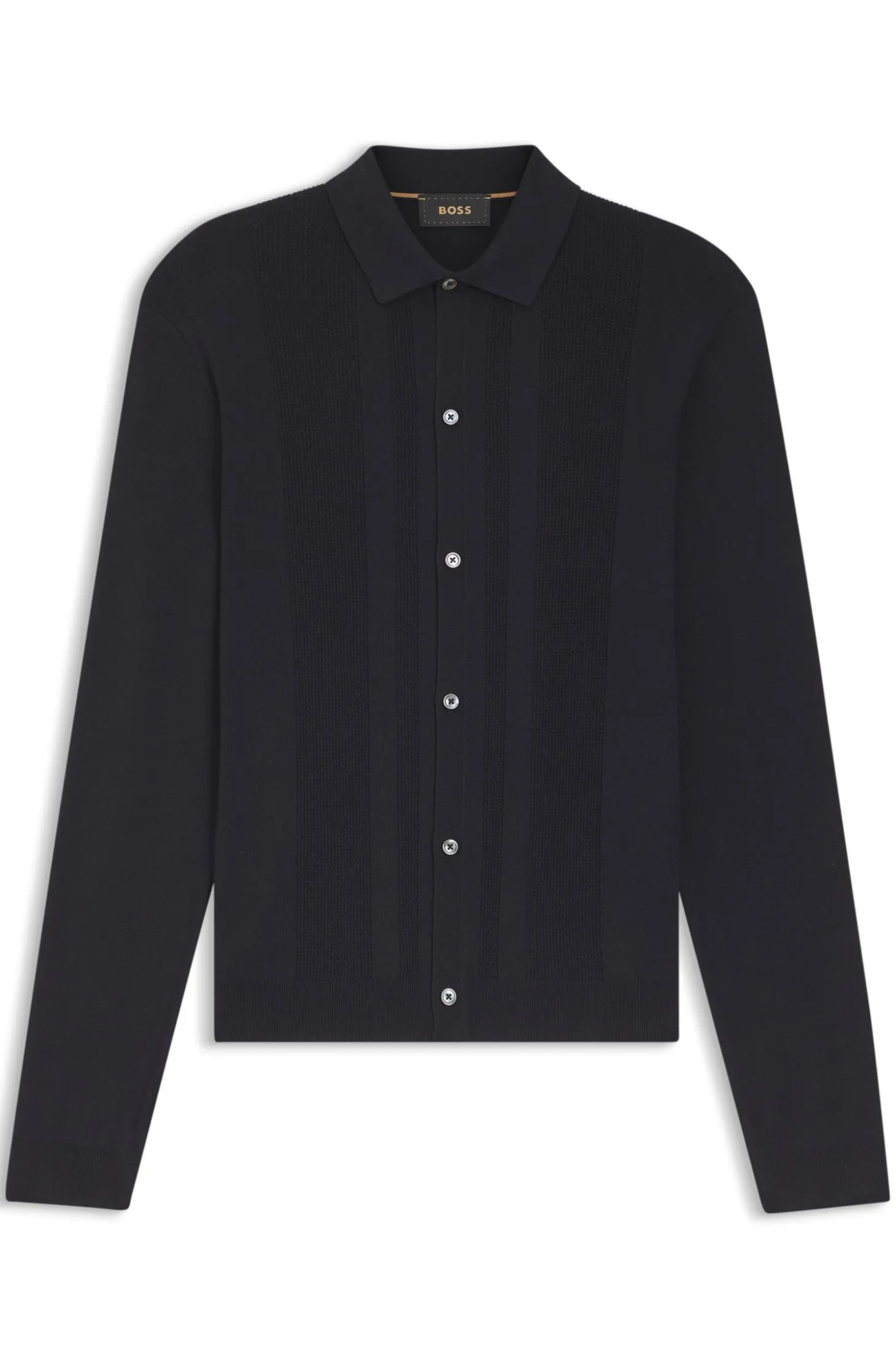 Silk cardigan with mesh panelling