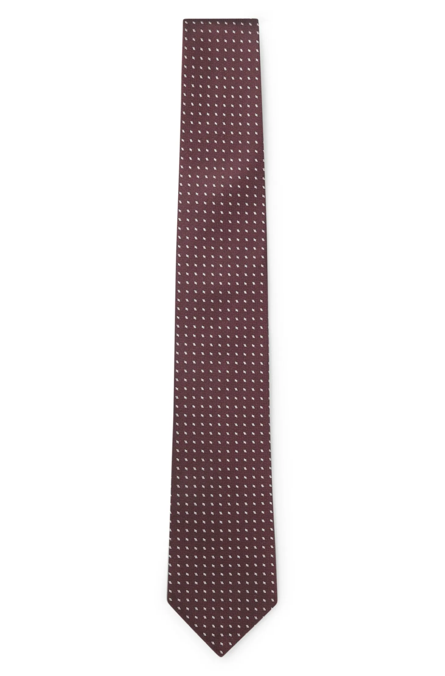 Silk jacquard tie with a micro pattern