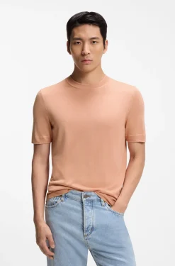 Silk knit T-shirt