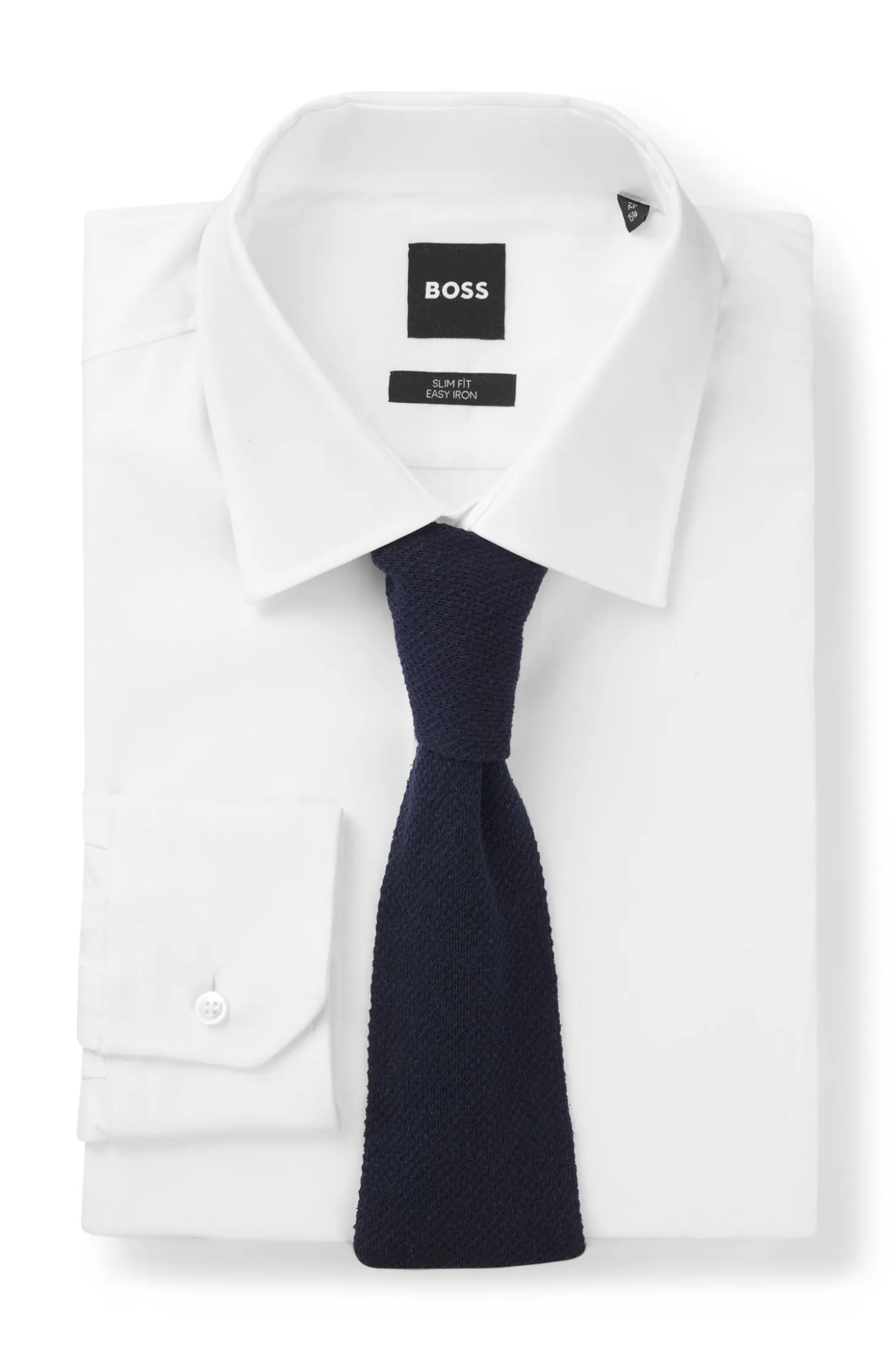 Silk tie in knitted jacquard