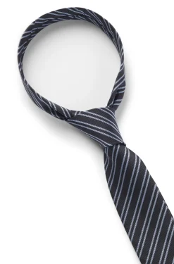 Silk tie with diagonal stripes