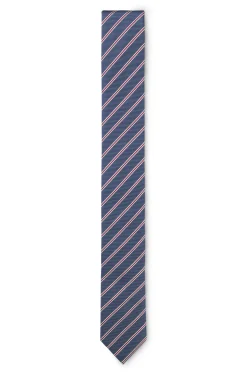 Silk tie with diagonal stripe