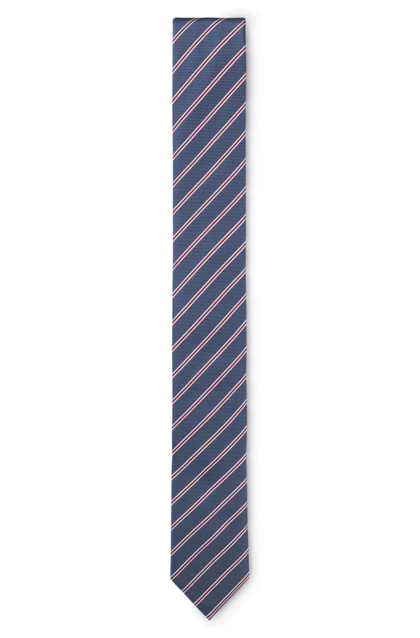Silk tie with diagonal stripe