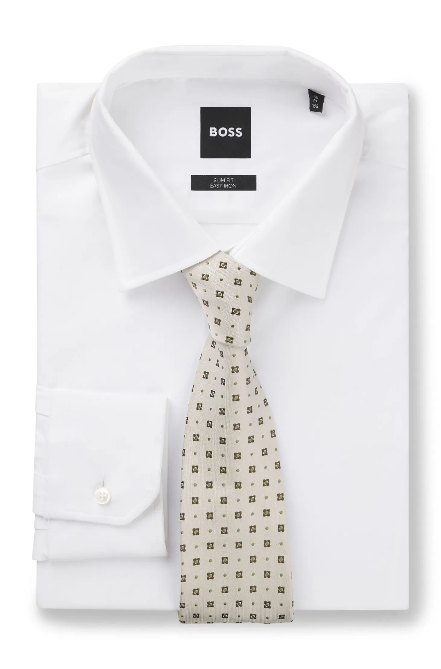Silk tie with jacquard pattern