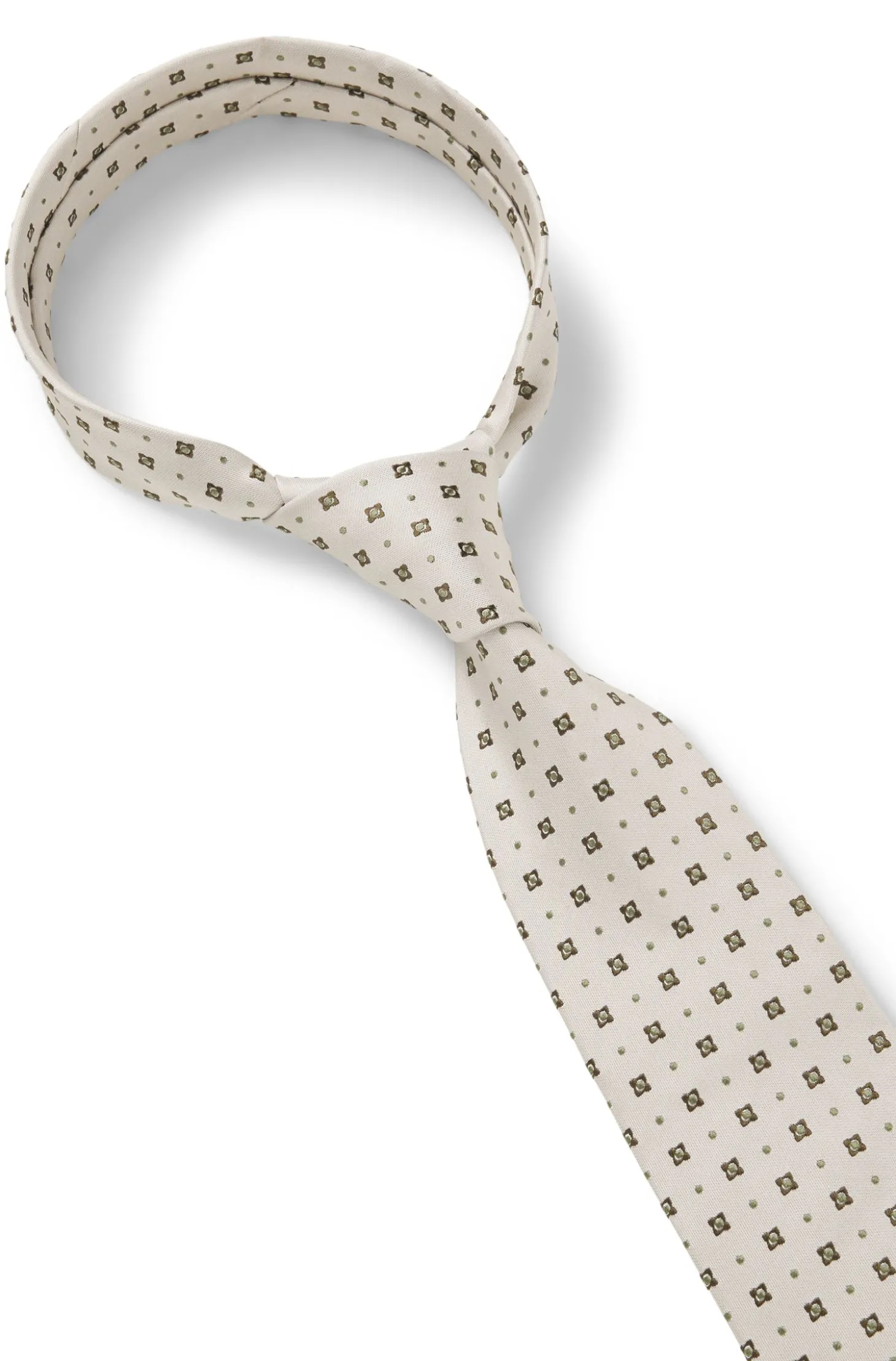 Silk tie with jacquard pattern