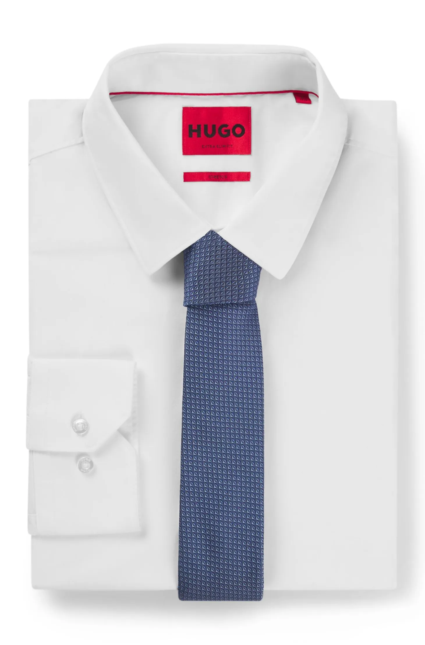 Silk tie with jacquard pattern