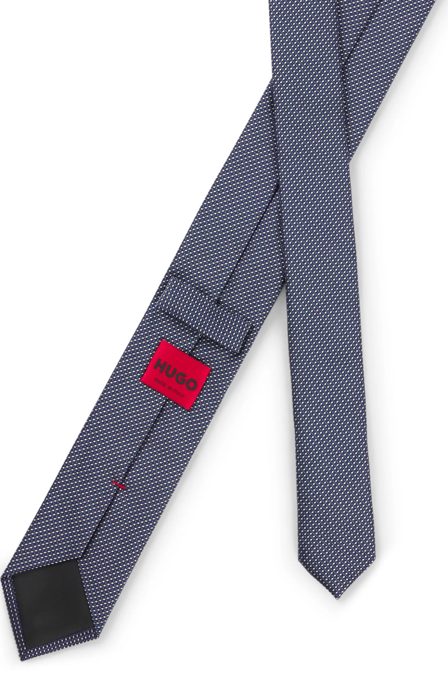 Silk tie with jacquard-woven pattern