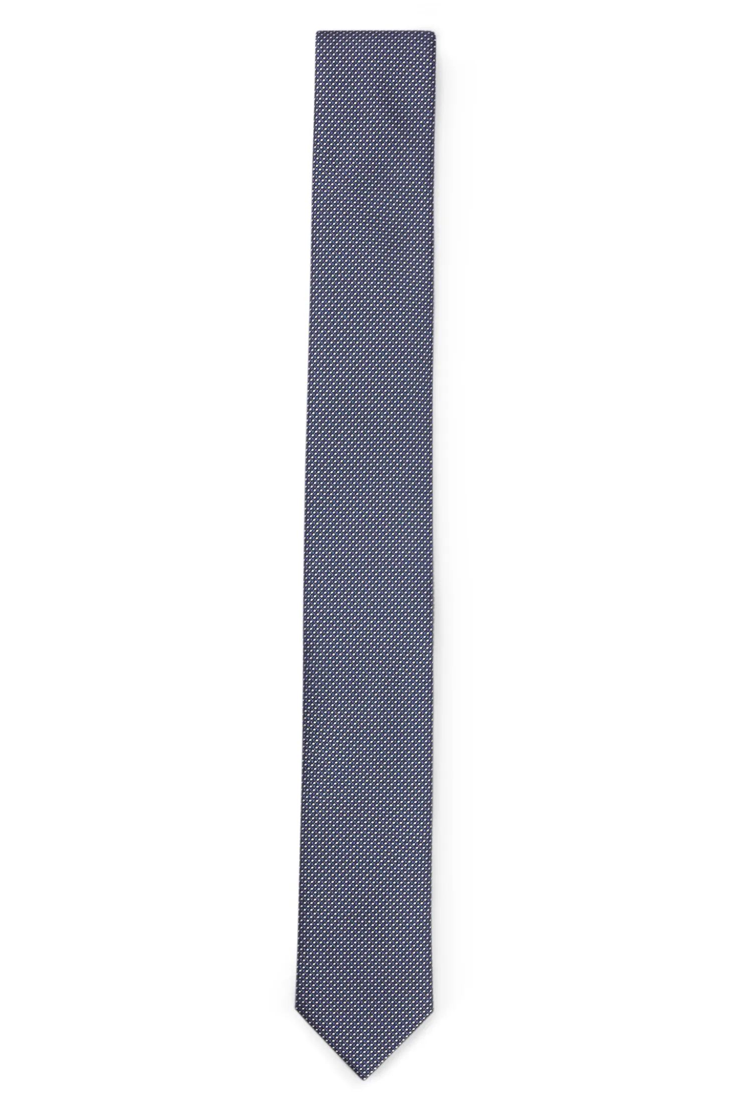 Silk tie with jacquard-woven pattern