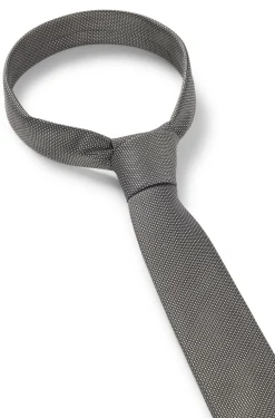 Silk tie with jacquard-woven pattern