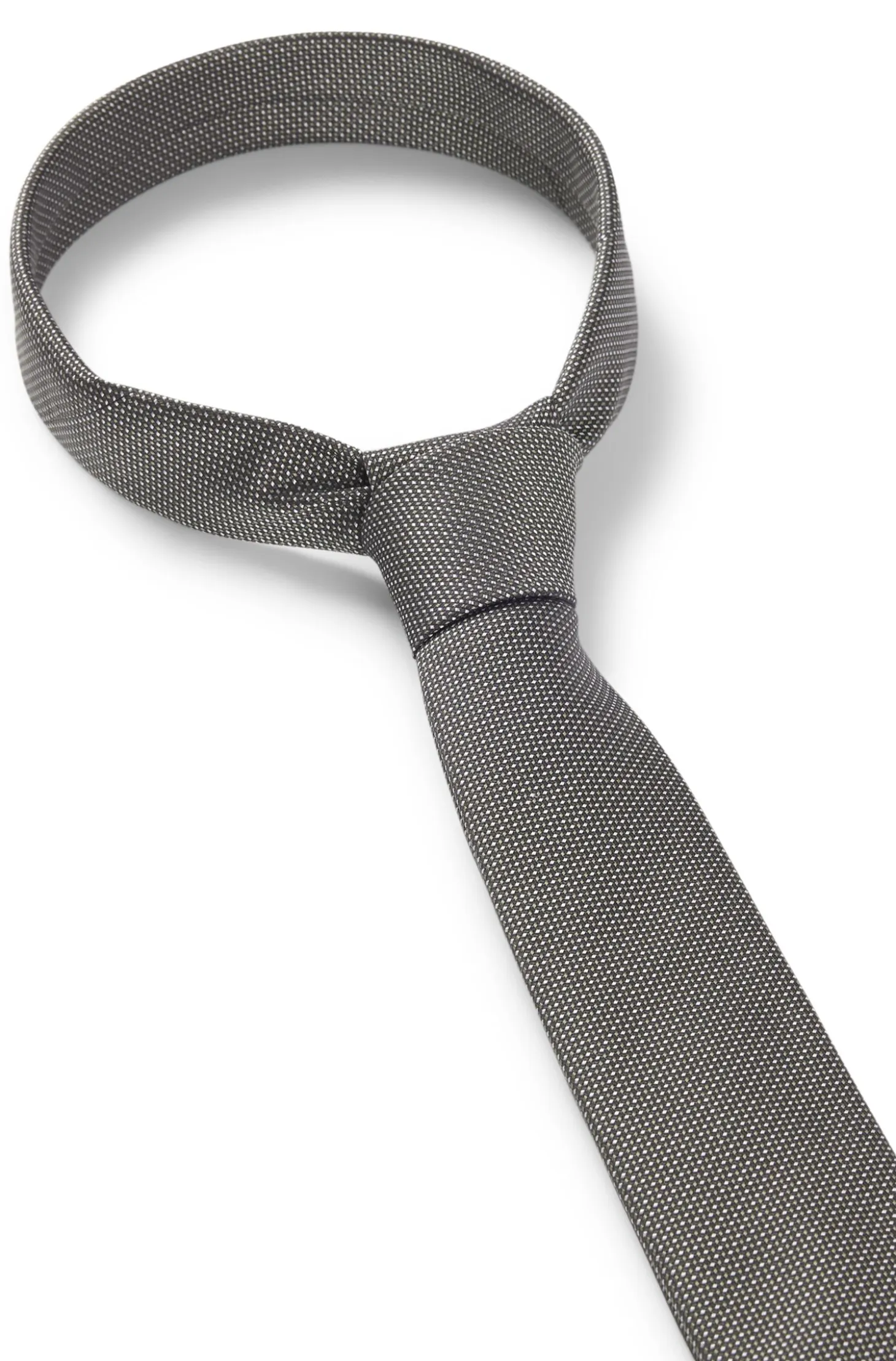 Silk tie with jacquard-woven pattern