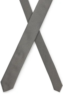 Silk tie with jacquard-woven pattern