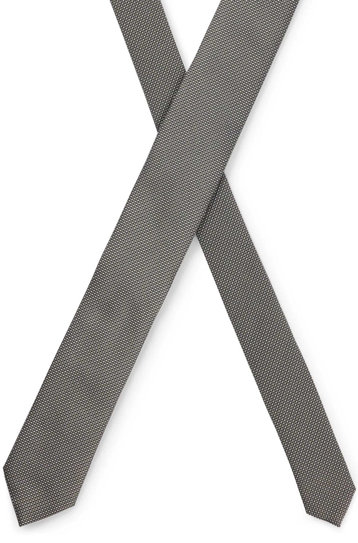Silk tie with jacquard-woven pattern