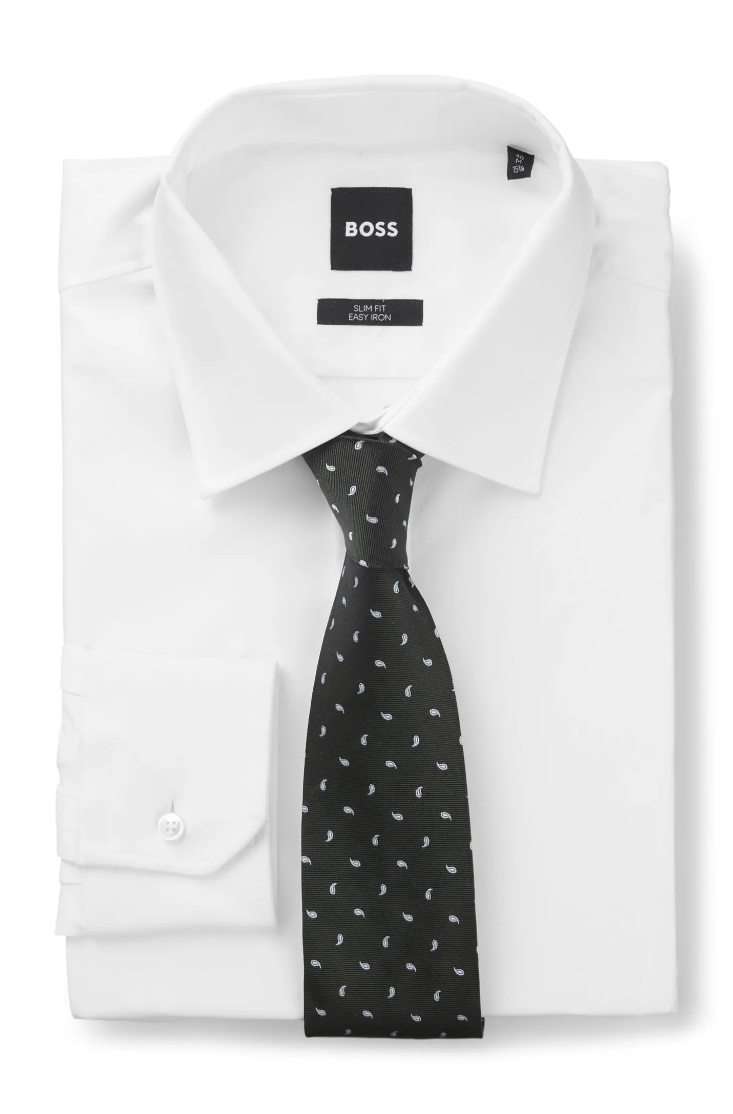 Silk tie with micro paisley pattern