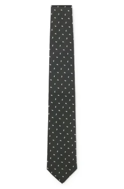 Silk tie with micro paisley pattern