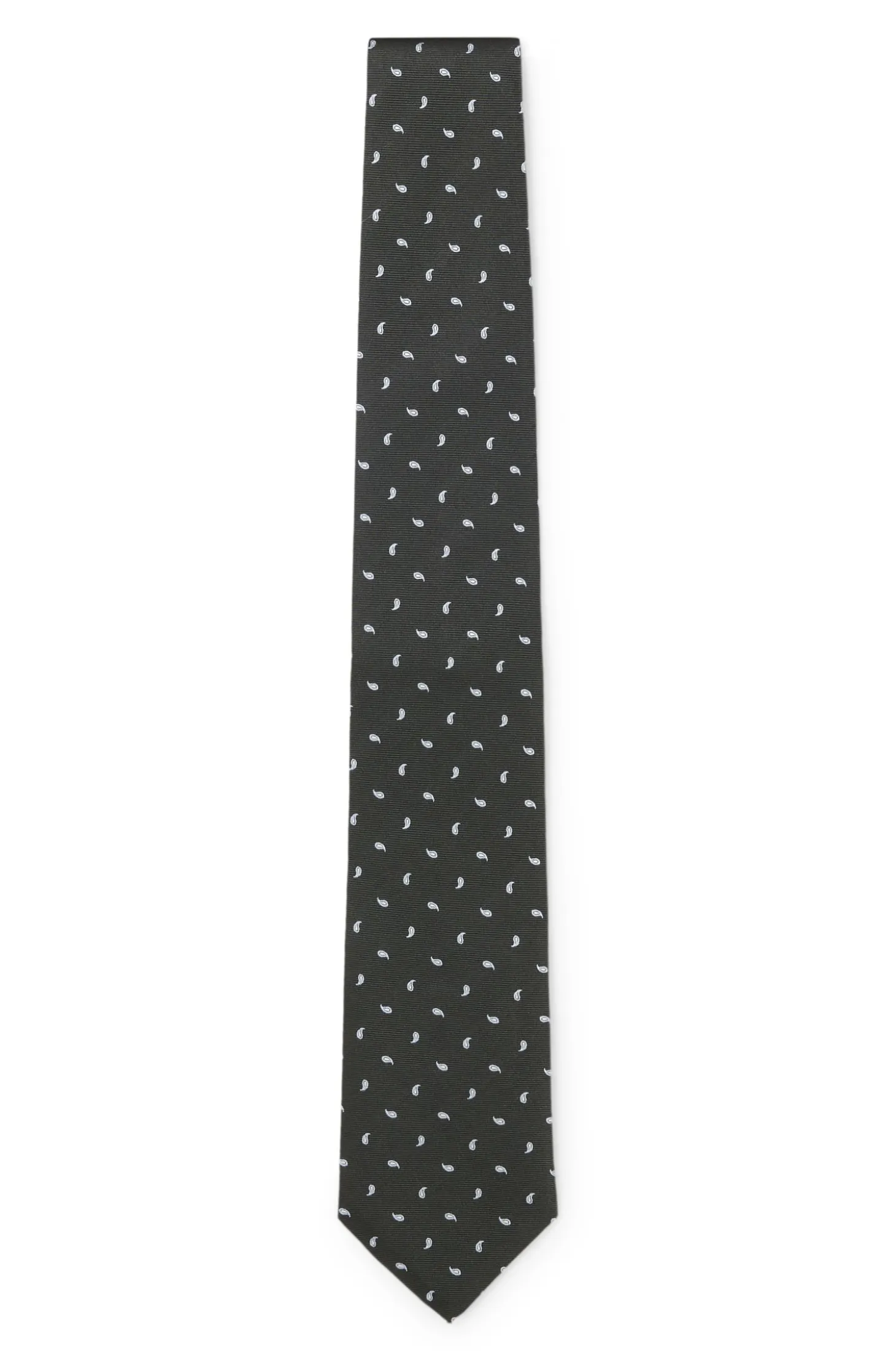 Silk tie with micro paisley pattern
