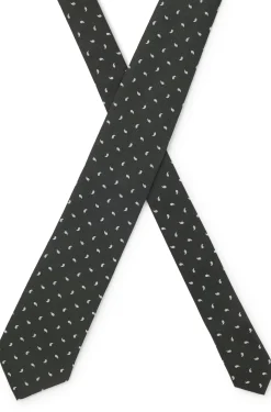 Silk tie with micro paisley pattern