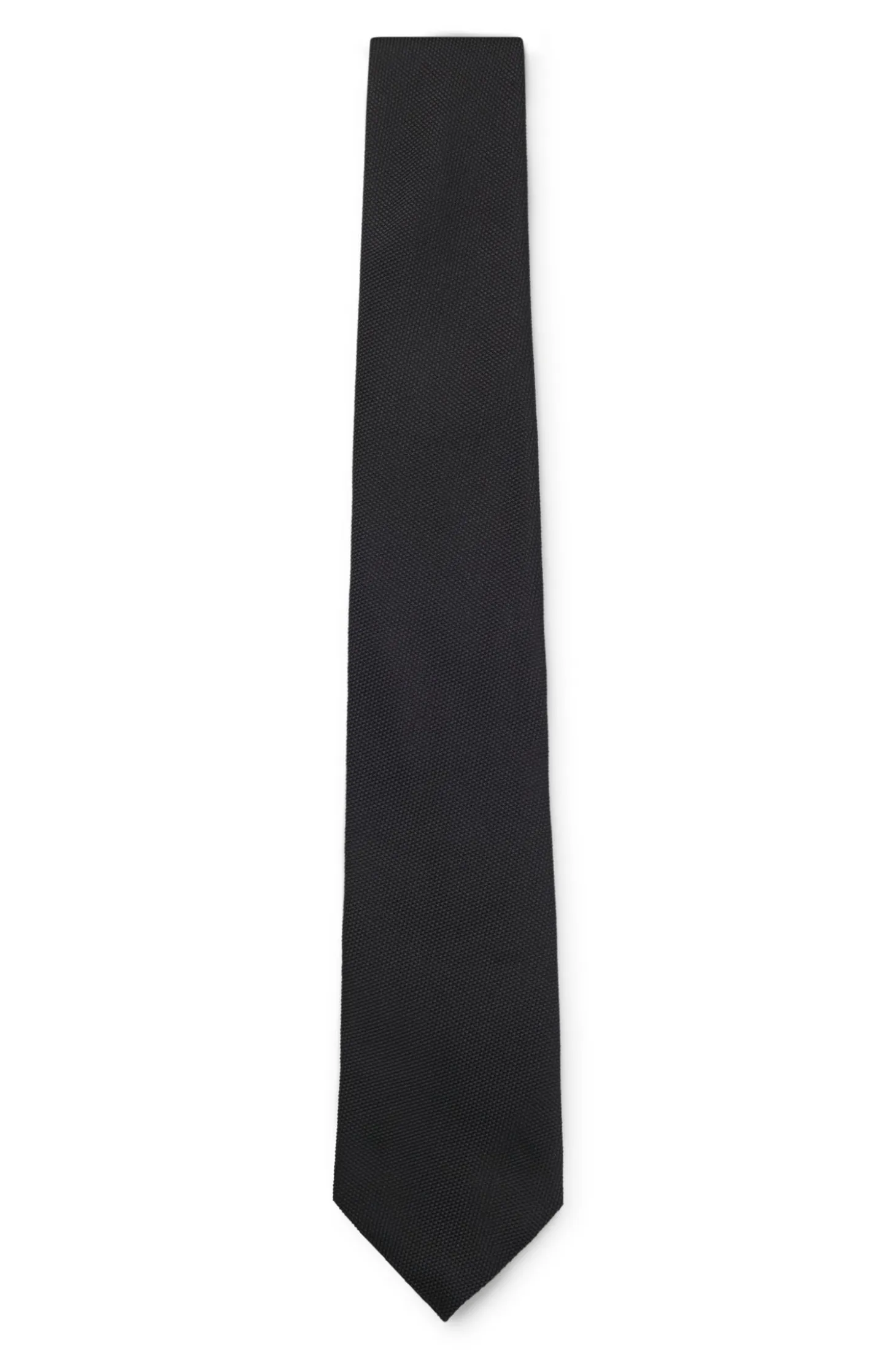 Silk tie with solid weave