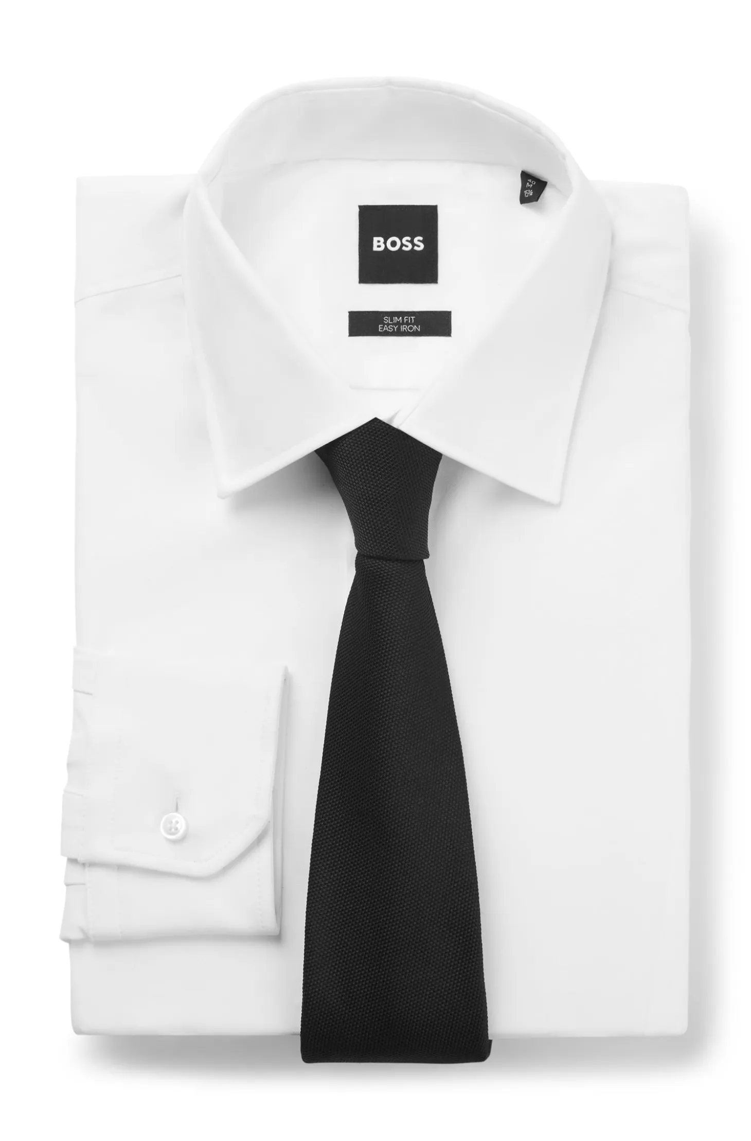 Silk tie with solid weave
