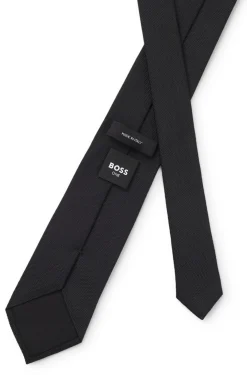 Silk tie with solid weave
