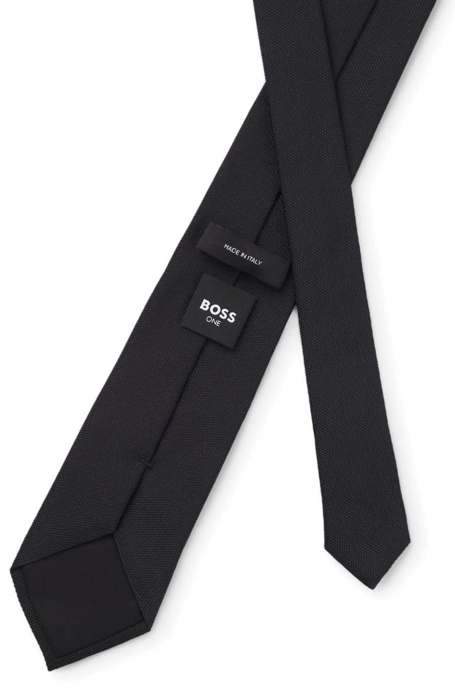 Silk tie with solid weave