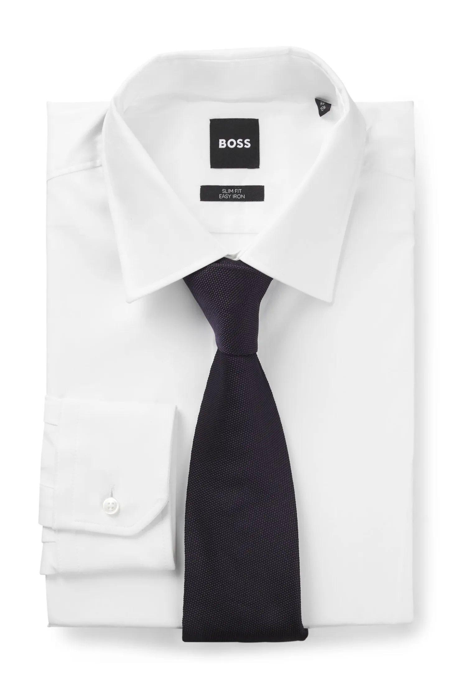 Silk tie with solid weave