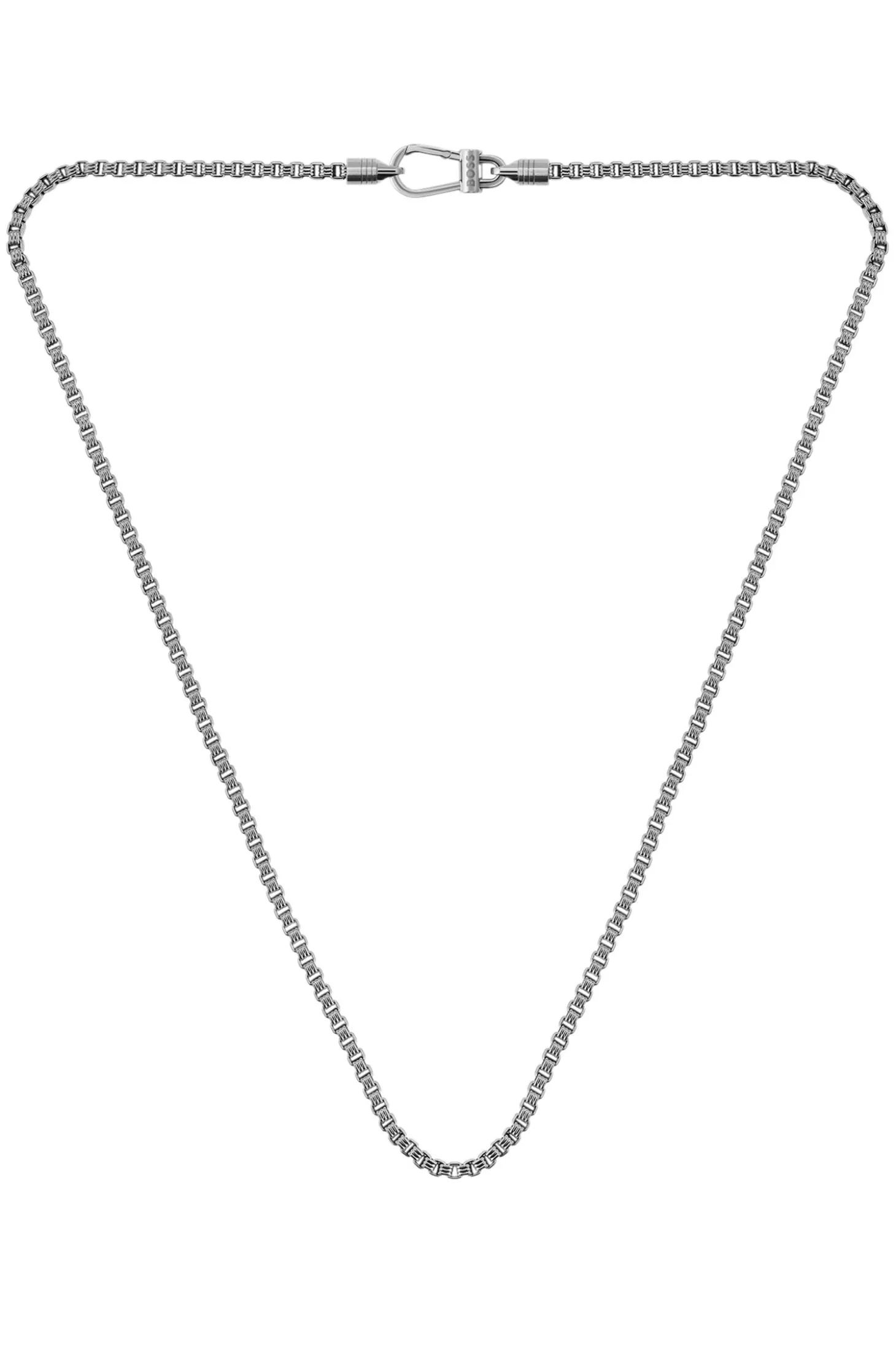 Silver-tone chain necklace with antique finish