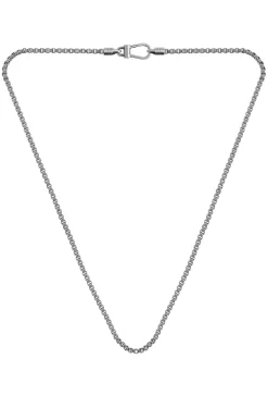 Silver-tone chain necklace with antique finish