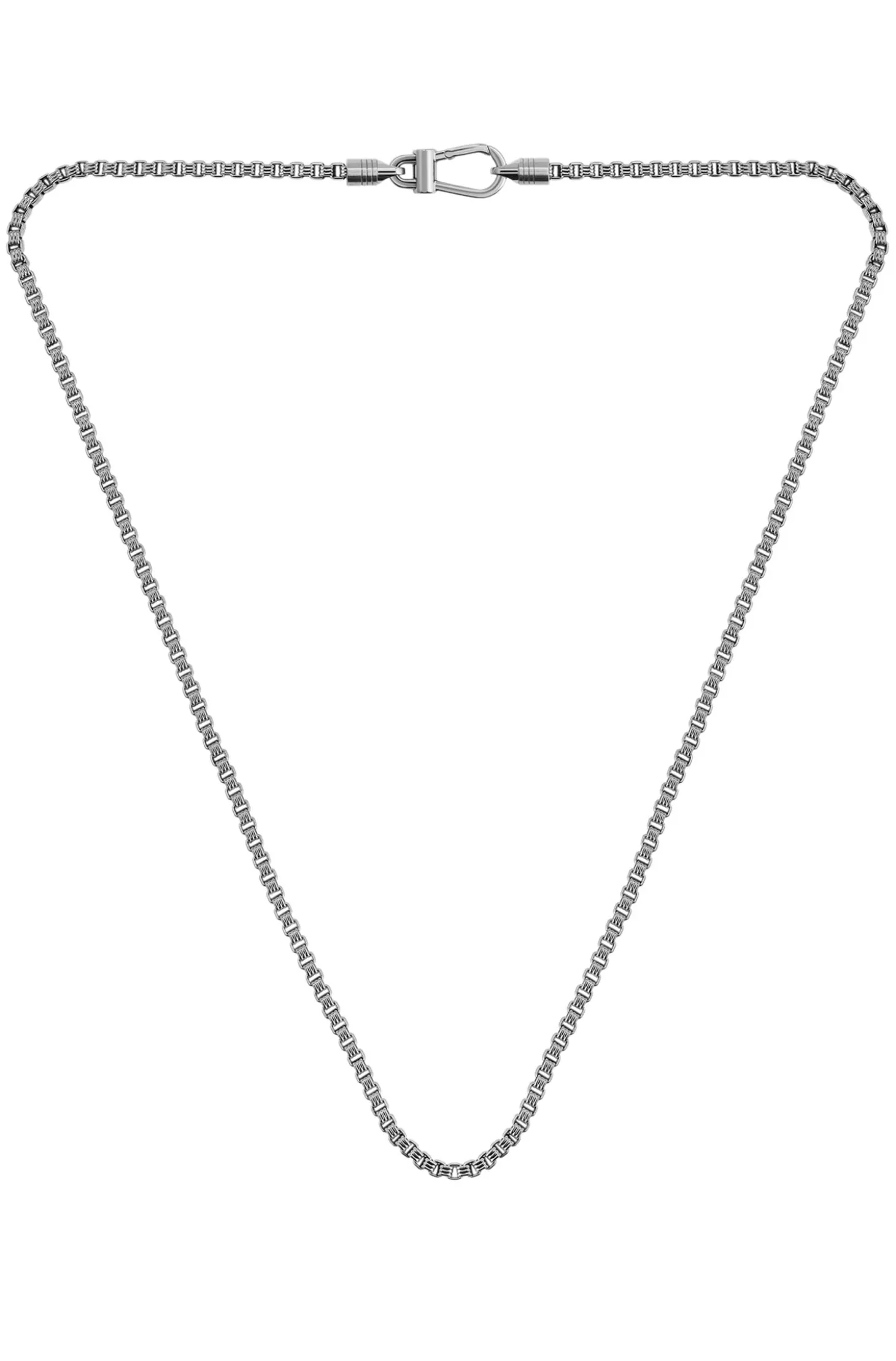 Silver-tone chain necklace with antique finish