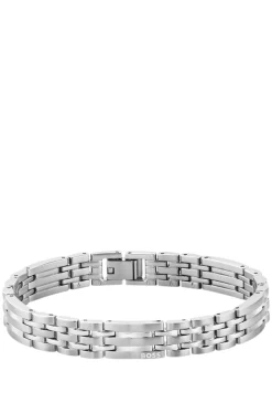 Silver-tone cuff with multi-link design