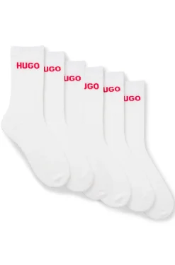 Six-pack of quarter-length socks with logo detail