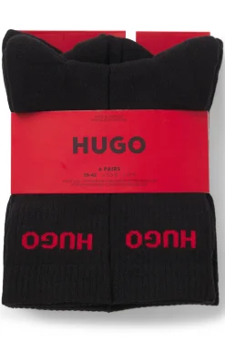 Six-pack of quarter-length socks with logo detail