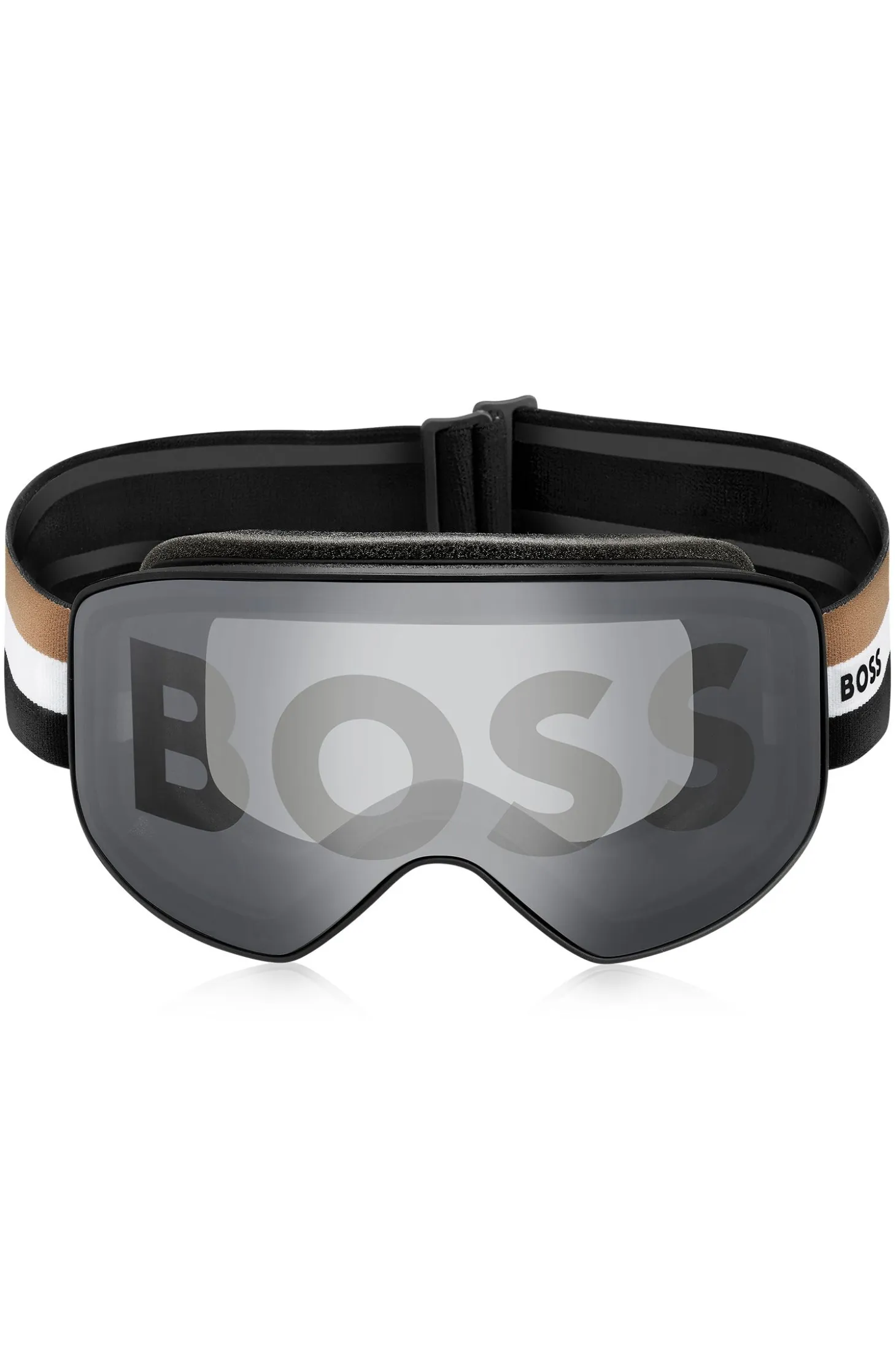 Ski goggles with logo detailing