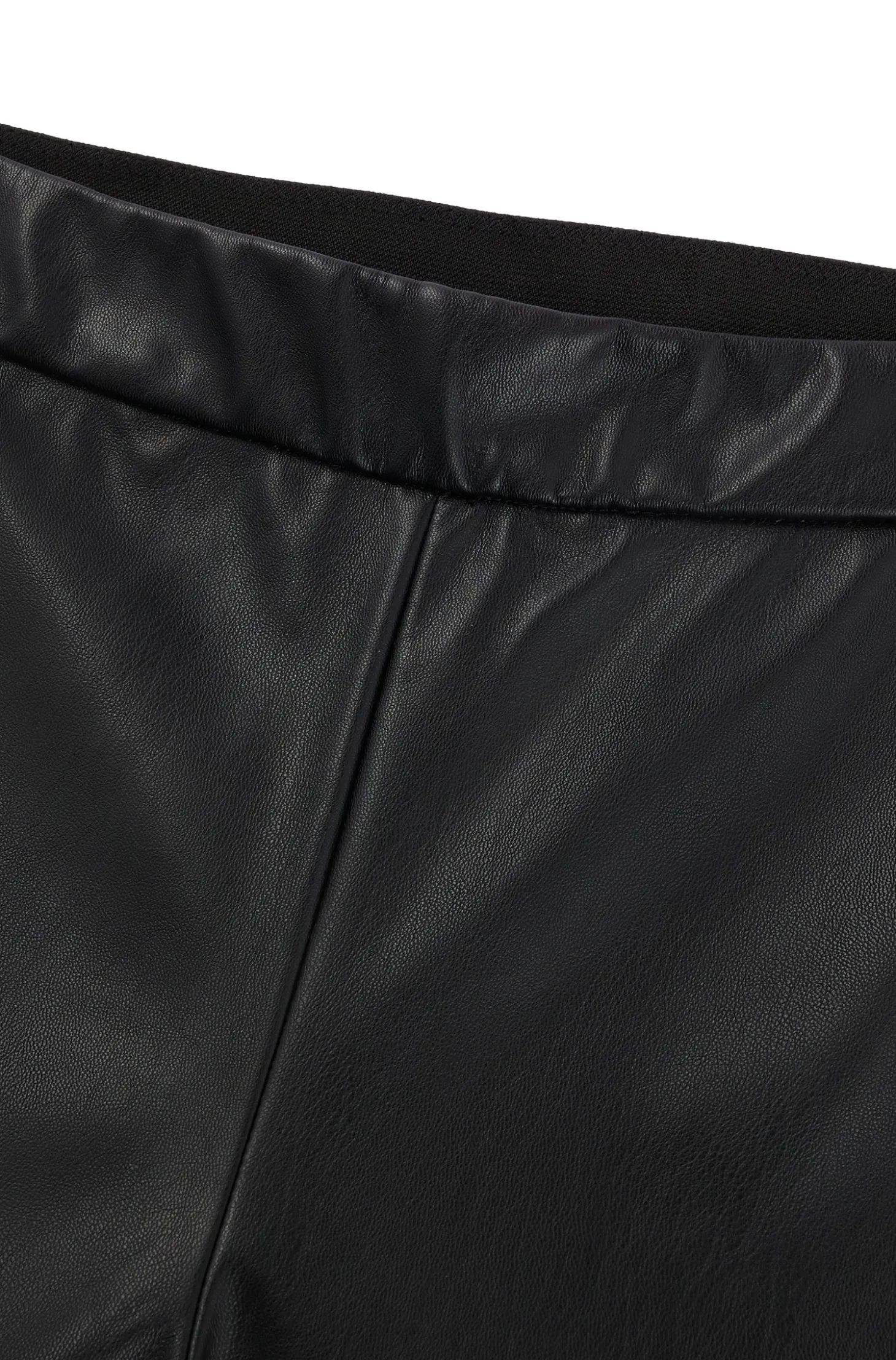 Skinny-fit high-waisted trousers with side zip
