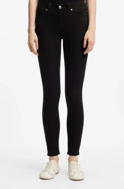 Skinny-fit jeans in black stretch denim