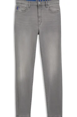 Skinny-fit jeans in dark-grey stretch denim
