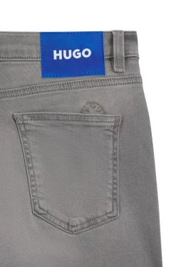 Skinny-fit jeans in dark-grey stretch denim