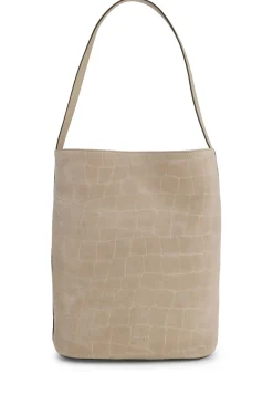 Sleek leather shoulder bag with smooth finish
