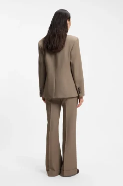 Slim-fit blazer in gabardine twill