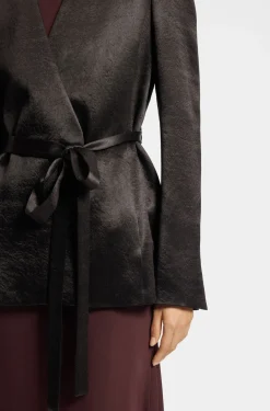 Slim-fit blazer in lustrous twill